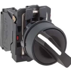 Harmony XB5 - bouton tournant manette - D=22 - 2 pos fix - noir - 1O+1F - XB5AD25