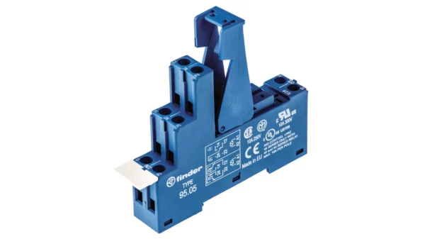 Support relais Finder série 95, Fixation par vis, 250V c.a. - 95.05SPA