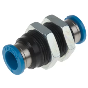 Adaptateur de traversée de cloison Festo QSS vers Enfichable, 8 mm Enfichable, 8 mm ( a l'unité ) - QSS-8