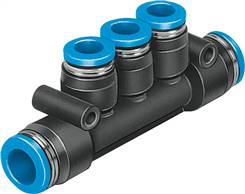 Adaptateur tube à tube en T Festo QS - QST3-6-4